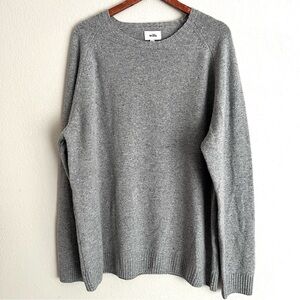 Wills Huckberry Men’s Wool Ragla Crew Sweater Grey 3XLT